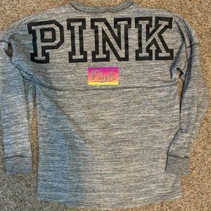 PINK grey crewneck sweatshirt - grey size Small